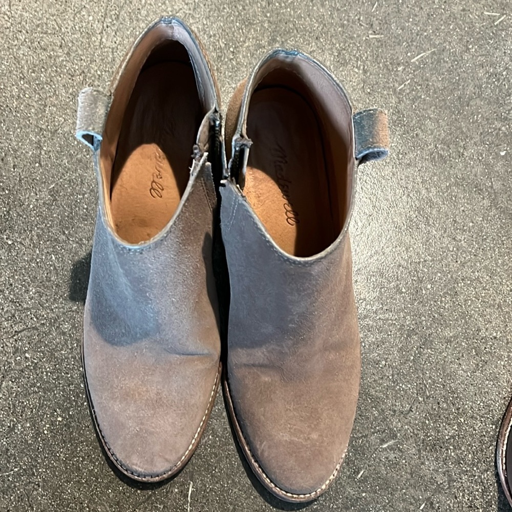MADEWELL. Tan suede ankle booties. great condition size 7